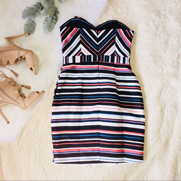 Adelyn Rae striped strapless mini dress - Picture 8 of 8